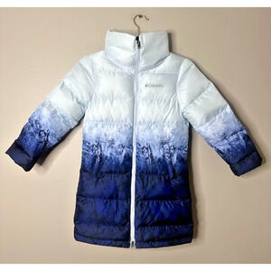 Columbia Disney Elsa Frozen II Long Winter Puffer Jacket Coat Youth XS 6 6X